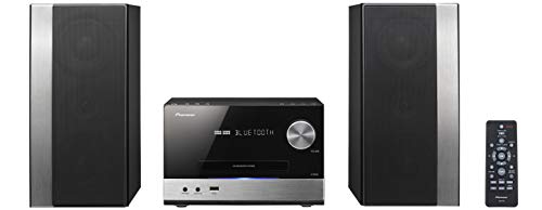 Pioneer X-PM32 - Microcadena (75 W, estéreo, Streaming App, Bluetooth, USB), color negro/plateado