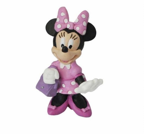 Minnie Mouse- Mickey Mouse Figura Minnie con Bolso, Multicolor (Bullyland 15328)