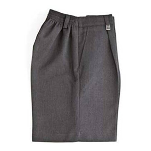 Zeco sold by Essential Wear - Pantalones elásticos cortos de uniforme gris gris