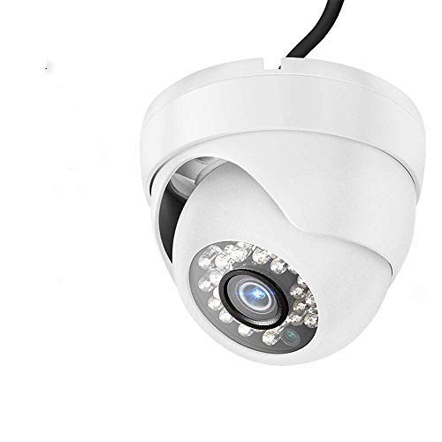 Cámara de Seguridad Dericam 1080P 1920TVL Dome, Cámara analógica HDCVI/HDTVI/AHD/960H, Carcasa metálica IP66, visión Nocturna de 25 Metros, ángulo de visión de 85°, Formato de Video PAL, D2W, Blanco