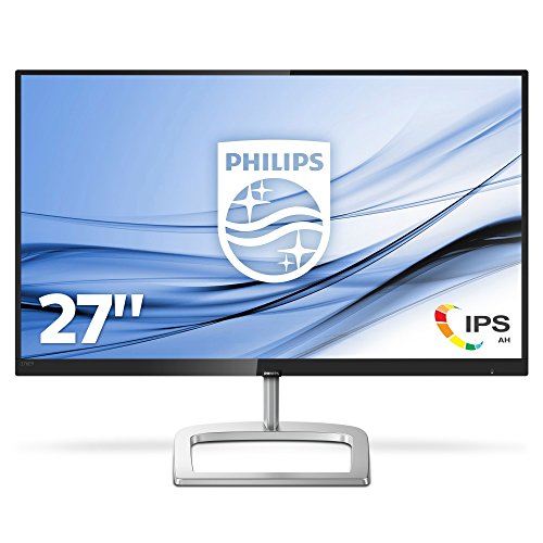 Philips 276E9QDSB/00 - Monitor LCD de 27" con Flicker Free (FHD, LED, resolución de 1920 x 1080 Pixels, Modo LowBlue, tecnología AMD FreeSync, HDMI, VGA, DVI-D), Color Negro y Plata