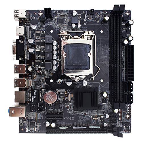 Aishtec Placas Base, H61 Placa Base Motherboard Socket LGA1155, 2 x 8GB Dual Dimm DDR3(1333) RAM Slots, USB2.0, SATA2.0, Micro ATX