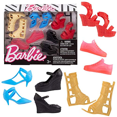 Barbie FCR93, Pack de Zapatos, Multicolor