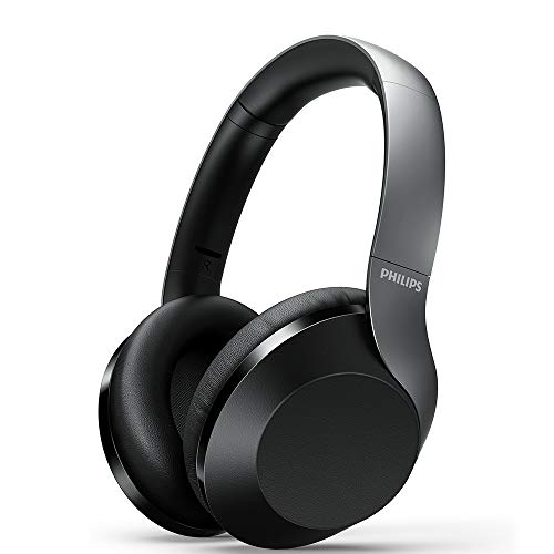 Philips PH805BK/00 - Auriculares Inalámbricos sobre la Oreja (Bluetooth, Noice Cancellation, 30 horas de Autonomía, Audio Hi-Res, Micrófono, Asistente de Google) color Negro