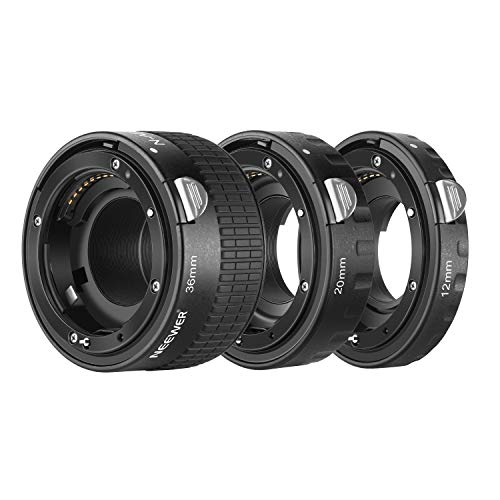 Neewer® AF Auto Focus 12 mm,20 mm,36 mm ABS conjunto de tubos de extensión para cámaras réflex digitales Nikon como D7200,D7100,D7000,D5300,D5200,D5100,D5000,D3300,D3200,D3000,D40,D40x,D100,D200,D300,D3,D3S,D700,D90