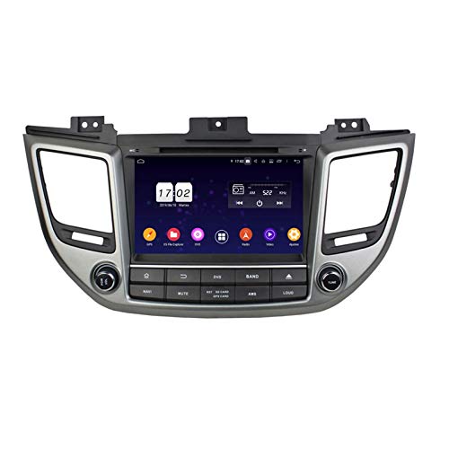 Android 9.0 Autoradio Coche para Hyundai Tucson/IX35(2015-2018), 4 GB RAM 32 GB ROM, 8 Pulgadas Pantalla Táctil Reproductor de DVD Radio Bluetooth Navegación GPS