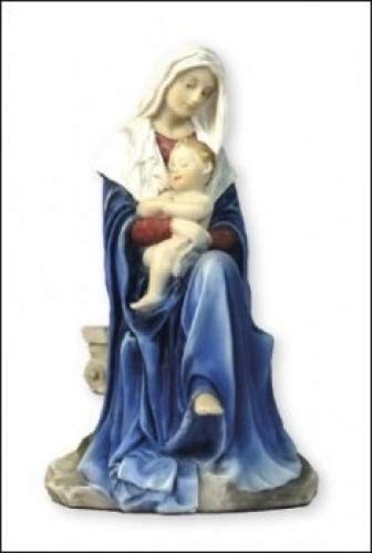 BibleGifts - Estatua de Virgen y Niño (15 cm), diseño veronés de Virgen María y Niño Jesús