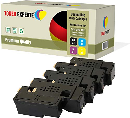 Pack de 4 TONER EXPERTE® Compatibles Cartuchos de Tóner Láser para Epson AcuLaser C1750N, C1750W, CX17NF, CX17WF, C1700, C1750, CX17