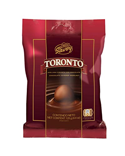 TORONTO Avellana Cubierta con Chocolate SAVOY / SAVOY-Chocolate Covered Hazelnut. 125 gr / 4.41 oz, 14 und de 9 gr c/u / 0.32 oz each