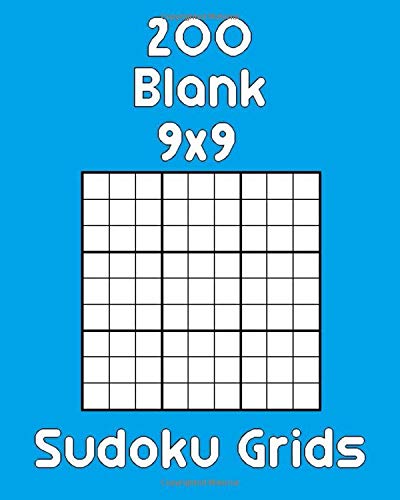 200 Blank 9x9 Sudoku Grids