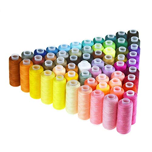 (60pcs) - Candora 60 Colours Sewing Thread Coil 250 Yards Each Polyester All Purpose for Hand and Machine Sewing (60pcs)