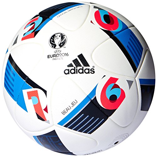 adidas Euro16 Omb - Balón para Hombre, Color Blanco/Azul, Talla 5