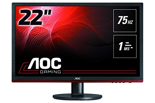 AOC Monitores G2260VWQ6 - Pantalla para PC de 21.5" FHD (resolución 1920 x 1080 Pixels, Flickerfree, FreeSync, Lowblue Mode, Contraste 1000:1, 1 ms, VESA, HDMI, Displayport)