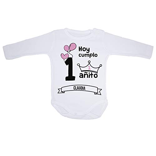 AR Regalos Body bebé Primer cumpleaños (Niña) (12 a 18 Meses)