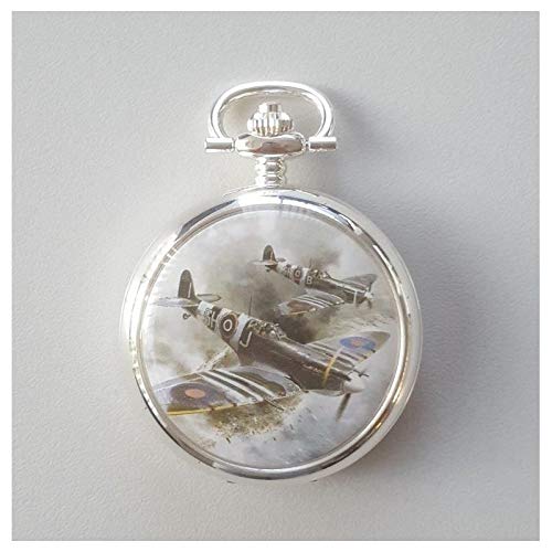 Atlas World War II Fob Watch Decorated with D-Day Spitfire Plane June 1944 (Ref 101)