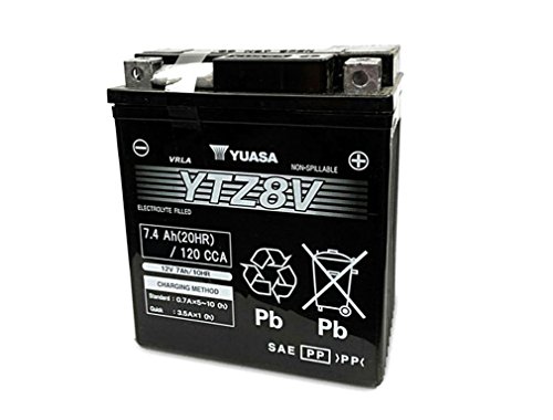 Batería Yuasa ytz8 V, 12/7,4ah (Dimensiones: 130 x 70 x 110) para Honda cmx500 a Diseño Año 2017