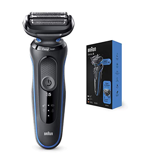 Braun Series 5 50-B1000s Afeitadora Eléctrica, máquina de afeitar barba hombre de Lámina, Uso en Seco y Mojado, Recargable, Inalámbrica, Azul