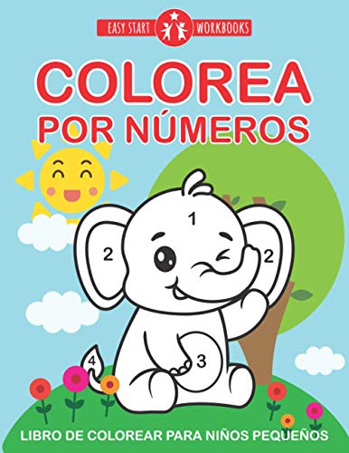 Colorea por números. Libro de colorear para niños pequeños.
