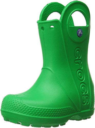Crocs Handle It Rain Boot K, Botas de Agua Unisex Niños, Verde (Grass Green), 25/26 EU