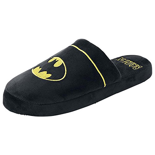 DC Oficial Batman Classic Logo Mula Adult Slip On Zapatillas - 2 Tamaños (EU 42-45)