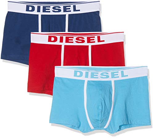 Diesel UMBX-DAMIENTHREEPACK, Calzoncillo para Hombre, Multicolor (Chinese Red/Estate Blue/Sky E4123/0jkkc), M, Pack de 3