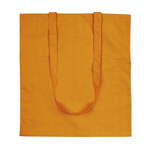 eBuyGB - Bolsa de lona de algodón para compras (10 unidades, 42 cm), Orange (Naranja) - 1205810-10a