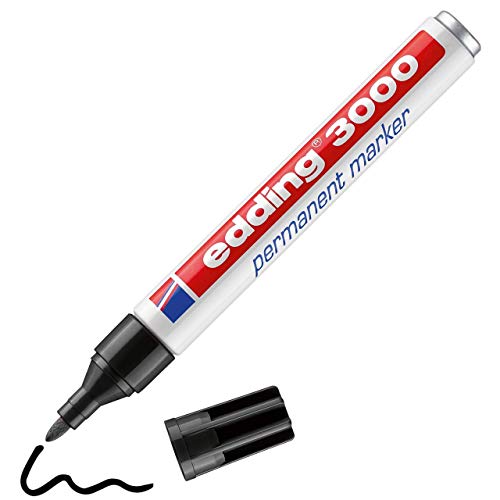 edding 3000/01-001 - Blíster con marcador permanente, color negro