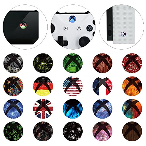 eXtremeRate Para la Consola y Mando de Xbox One X Xbox One S Xbox One Xbox One Elite Kinect Pegatina Cubierta de Botón de Inicio Interruptor