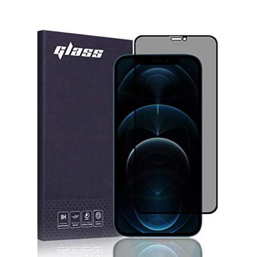 FiiMoo Protector de Pantalla Privacidad Compatible con iPhone 12 Pro MAX 6.7", Anti Espía Cristal Templado [Cobertura Completa] [Dureza 9H ] Privacy Vidrio Templado para iPhone 12 Pro MAX 6.7",
