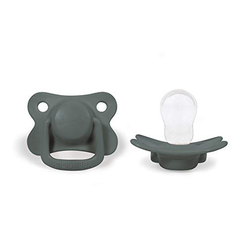Filibabba® chupetes de silicona para recién nacidos | 2 unidades | disponible en bonitos colores mates | diseño danés (Dark Mint, 6+ meses)