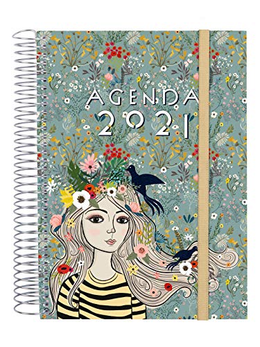 Finocam - Agenda 2021 1 Día página Espiral Design Collection Lady Español