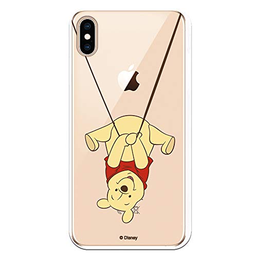 Funda para iPhone XS MAX Oficial de Winnie The Pooh Winnie Columpio para Proteger tu móvil. Carcasa para Apple de Silicona Flexible con Licencia Oficial de Disney.