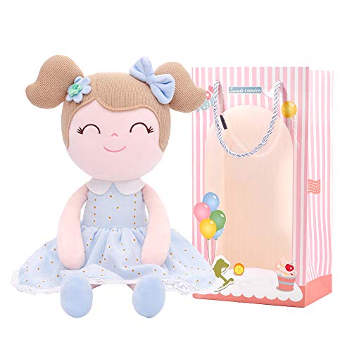 Gloveleya Baby Doll Girl Regalos muñecas de Felpa Juguete Azul 13 Pulgadas con Caja de Regalo