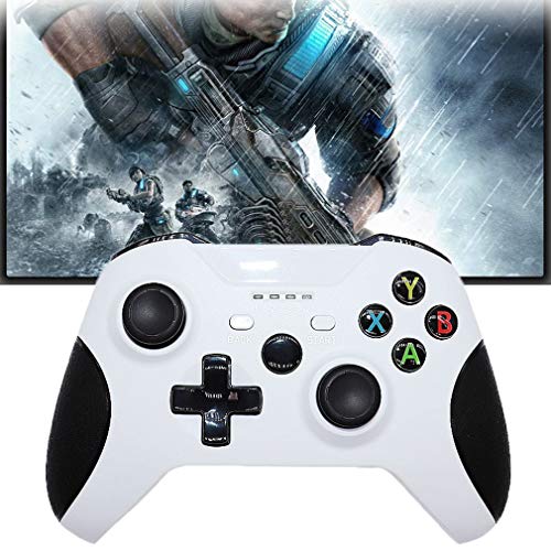 GRJKZYAM Gamepad Mejorado para Control Inalámbrico para Xbox One/One S/One X / PS3 / One Elite/Windows 10 | Gamepad Inalámbrico 2.4G con Doble Vibración, Blanco