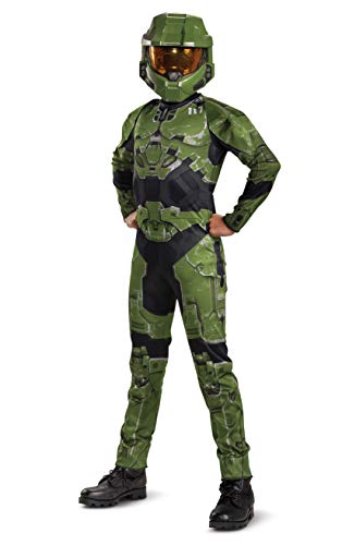 Halo Infinite Master Chief Disfraz de Jefe Infantil, tamaño infantil inspirado en el personaje de videojuego, talla clásica XL (14-16)