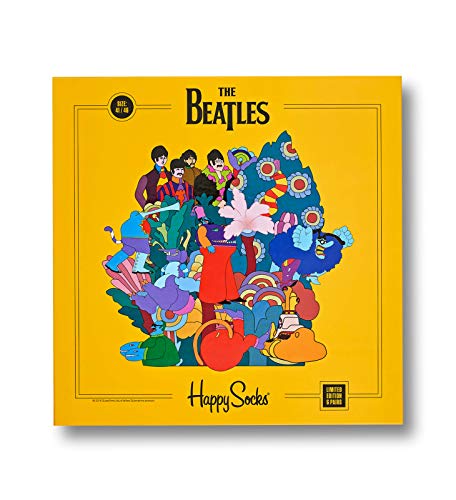 Happy Socks Calcetines Coloridos y Alegres Edicion Limitada The Beatles Collector Box Set 6-pack Algodón -Multicolor -36-40