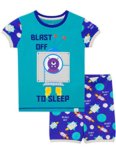 Harry Bear Pijama Corta para niños Cohete Azul 18-24 Meses