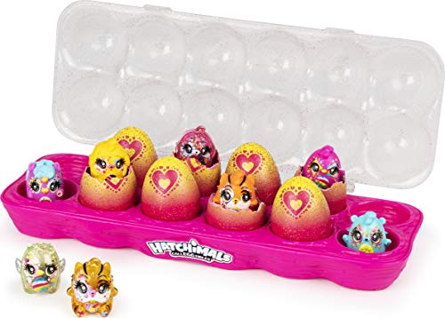 Hatchimals 6054178 CollEGGtibles, Limmy Edish Glamfetti Paquete de 12 cajas de huevos con 12 exclusivos, multicolor , color/modelo surtido