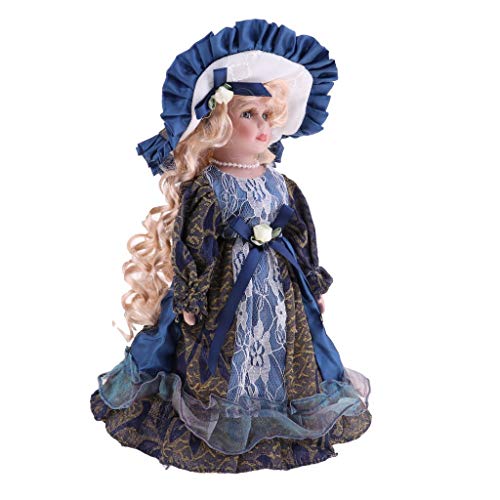 HTYG Muñecas Antiguas de Porcelana de 30 cm-miniaturas de Madame Victoriana con Bata-Ropa de muñeca de Porcelana Coleccionable, Juguete para Regalo de niños