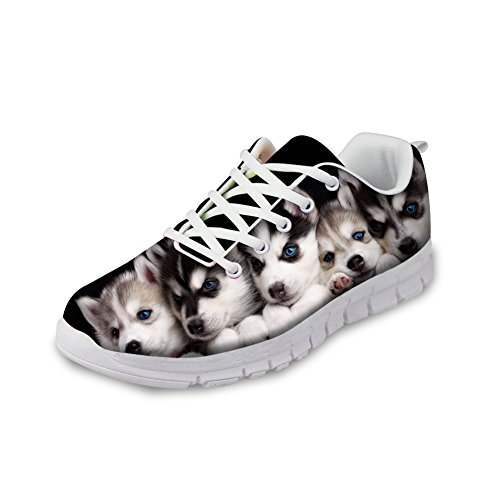 HUGS IDEA Cute Pet Dog - Zapatillas de deporte para mujer, azul (Zapatos2), 37 EU
