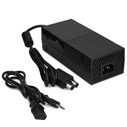 kwmobile Fuente de alimentación compatible con Xbox One - Cable CA para consola - Adaptador de reemplazo para consola de videojuegos - En negro
