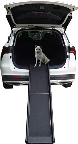 LLCTOOLS Rampa para perros, escaleras para perros, rampa para el maletero, para mascotas, ayuda para entrar en el coche, rampa para mascotas, antideslizante, 156 x 40 x 8 cm