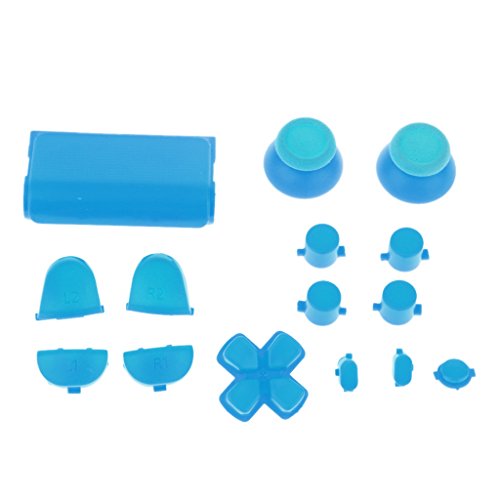 non-brand R2 L2 L1 R1 Botón Grip ABXY Mod Kit de Sistema de Mando para Sony PS4 Control Inalámbrico - Azul Claro