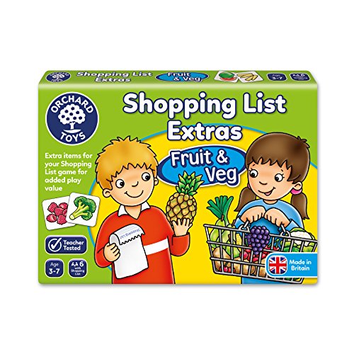 Orchard Toys - Juego Adicional de Tarjetas ilustradas de Frutas y Verduras para Shopping List