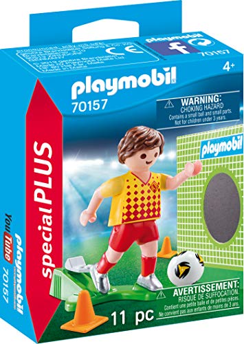 Playmobil 70157 Special Plus Jugadores de Fútbol con Puerta Pared, Multicolor