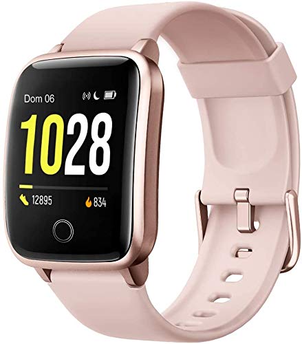 Reloj Inteligente Mujer,Smartwatch Hombre Impermeable IP68 Pulsera Actividad 1.3 Pulgada con Monitor de Ritmo cardíaco, Podómetro, Reloj Actividad para Xiaomi Huawei iPhone
