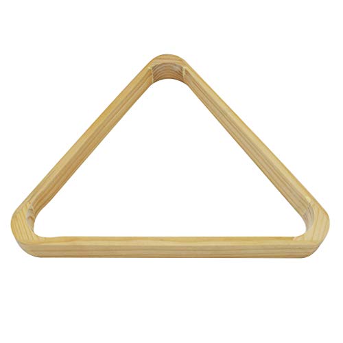 Rtengtunn Bolas de billar americanas de madera con forma de triángulo organizan robustos bastidores de juego de snooker accesorio de almacenamiento