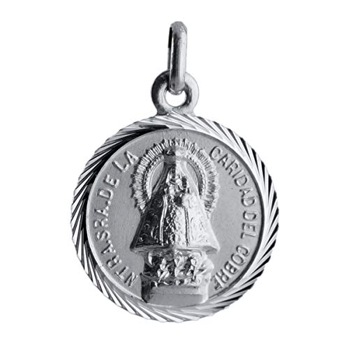 SACRE COEUR - Medalla de la Virgen de la Caridad del Cobre (Cachita) | Plata Primera Ley | Patrona de Cuba | Acabado con Bisel Estriado