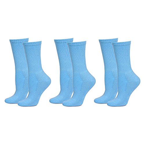 Safersox - Calcetines deportivos - Para llevar durante días sin lavar, disponible en muchos colores. Pack ahorro de 3 unidades azul claro. 39-42