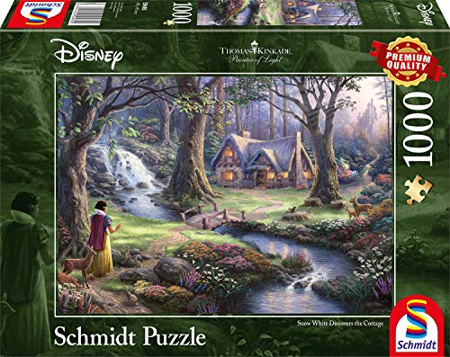Schmidt Spiele- Disney Blanche-Neige 59485-Puzzle (1000 Piezas), diseño de Blancanieves de Thomas Kinkade, Color carbón, 693 x 493 mm (59485)
